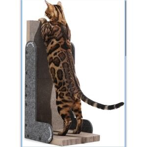 FUKUMARU Cat Scratcher, 26.8 Inch L Shape Scratch Pad Wall Large, Large